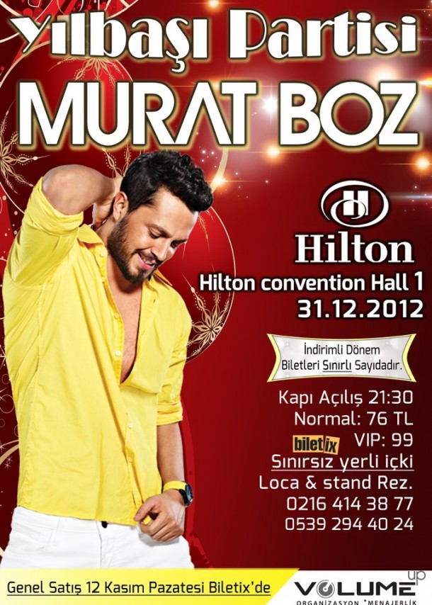 Murat Boz ile Yılbaşı Partisi – Hilton Convention Hall 1’de