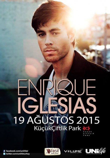 Enrique Iglesias Sex&Love turnesi kapsamında 19 Ağustos’ta KüçükÇiftlik Park’ta!