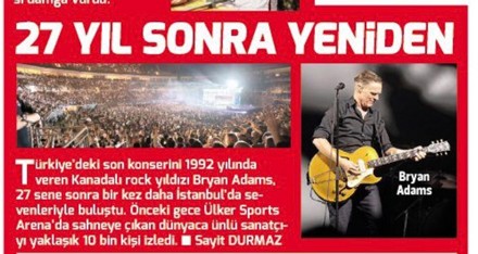 (Turkish) Bryan Adams 27 Yıl Sonra Yeniden